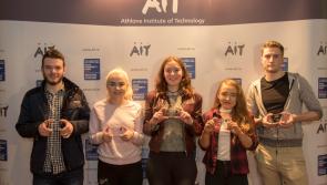 Ballymahon high achiever Stephen Mulledy among inaugural recipients of AIT Scholarship of Excellence
