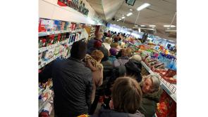 Shopping mania hits Longford: Lengthy queues in Kane's Costcutter, Edgeworthstown as people stock up on essential supplies