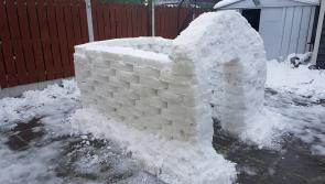 Pictures: Ballymahon family build a perfect igloo