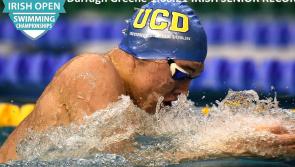 Longford swimming sensation Darragh Greene sets a new Irish Senior record in winning the 100m Breaststroke at the Irish Open 
