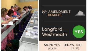 Referendum 2018 RESULT: 58% of Longford/Westmeath electorate votes to repeal Eighth Amendment