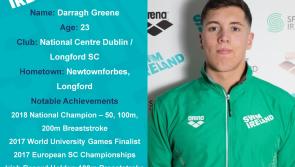 Longford history maker Darragh Greene back in the pool at European Swimming Championships today