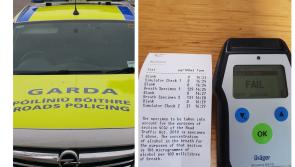 Driver of truck on wrong side of road near Longford had a bottle of wine open alongside him and was eleven times over legal limit