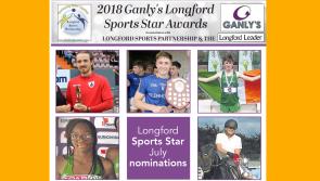 VOTE | Five in contention for Ganly's Longford Sports Star of the Month award