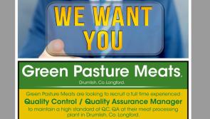 Longford Leader Jobs Alert: Green Pasture Meats in Drumlish looking to recruit a full time Quality Control/ Quality Assurance Manager