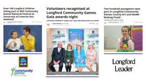 Longford Leader to receive 2018 Aldi Community Games Media Award for online coverage 
