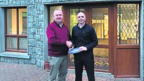 PHOTO | Kiernan Milling present a cheque for €6,800 to Mullinalaghta
