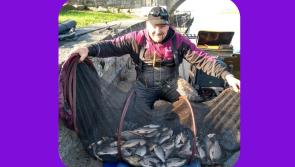 Gone fishing! Longford fisherman Andy Burnett lands an impressive Easter Monday haul on Lanesboro's famous hot water stretch  