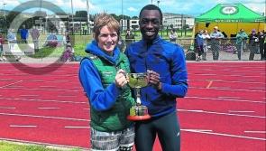 Rising Longford high jump star Nelvin Appiah representing Team Ireland at the European Games in Belarus 
 

