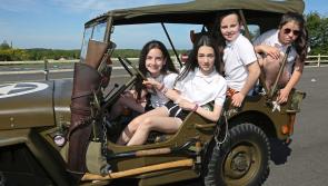 GALLERY| St Patrick's NS Ballinamuck in awe as WWII jeep stops for a visit