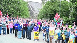 United front: Political representatives rally in Lanesboro in  support of Bord na Móna workers out of jobs