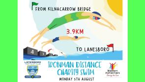 Lanesboro Triathlon Club Ironman distance charity swim in aid of The Alzheimer Society of Ireland