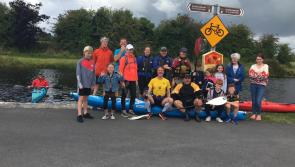 Runners and kayakers make their way from Dublin to Clondra in Royal Canal 144km 