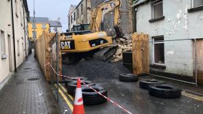 Demolition begins on Great Water Street buildings in Longford town