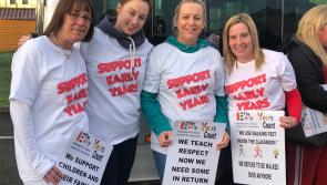 Crisis in childcare: Longford Early Years workers in protest march  demanding a ‘new deal’ for childcare