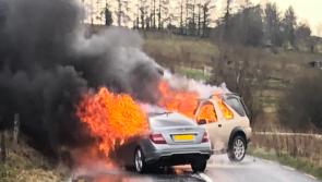 Cars burst into flames on Dowra to Blacklion road