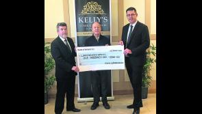 Kelly's Funeral Directors present &euro;1,000 to Longford Hospice Homecare 