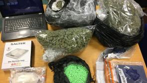 UPDATE: Gardaí post image of massive drugs haul from Ballymahon apartment