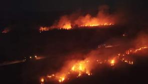Fire service continues to battle blaze in Leitrim into the night