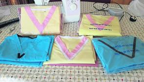 Longford ICA members sewing scrubs for frontline workers
