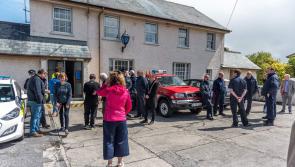 PICTURES | Lanesboro stands with gardaí for a minute's silence in memory of Detective Garda Colm Horkan 