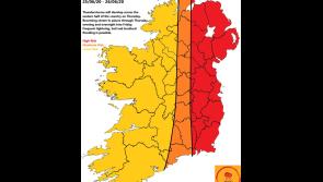 WEATHER ALERT | Risk of thunderstorms in parts of Longford on Thursday afternoon