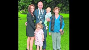 Proud day for Legan as Cllr Paul Ross accepts the cathaoirleach’s chain