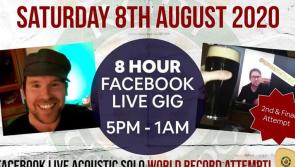 Watch on-line live: Irish singer's world record attempt on facebook - for the second time