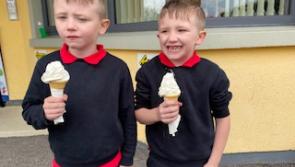GALLERY | Longford pupils enjoy a socially distanced ice cream treat upon their return to school