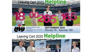 Leaving Certificate Helpline 2020 will deliver one to one advice