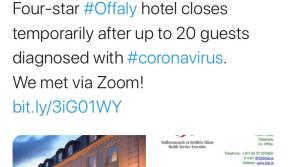 REVEALED: Longford councillors had been due to meet at Tullamore hotel embroiled in Covid-19 outbreak