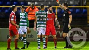 Longford Town will meet Shelbourne in the promotion/relegation play-off
