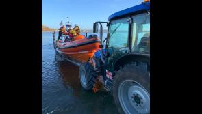 Lough Ree RNLI comes to the aid of four people on grounded barge