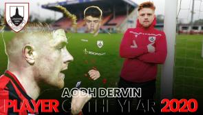 WATCH | Aodh Dervin proud to be selected as Longford Town Player of the Year 2020