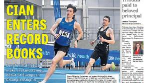 Record breaking exploits of athlete Cian McPhillips raise Longford spirits