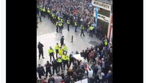 'Thuggish behaviour' condemned as three gardaí injured and 23 arrested at anti-lockdown protest 
