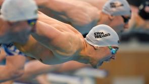 Longford’s Darragh Greene wins the 100m Breaststroke final at the National Team Trials
