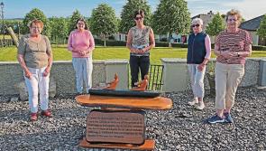 Longford Leader gallery: Ballyleague Tidy Towns unveil new St Faithleach sculpture 