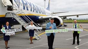 Ireland West Airport welcomes new year round services to Manchester & Edinburgh with Ryanair