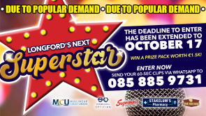Don't forget to enter - €1,500 prize package for Longford's Next Superstar talent search