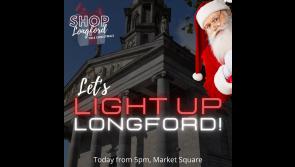 Longford town Christmas lights will be switched on this evening 