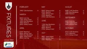 Longford Town FC will kick-off the 2022 season at home to Cobh Ramblers
