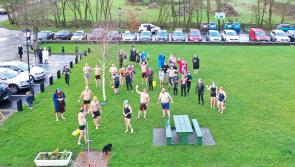 Longford swimmers brave chill and start 2022 off with New Year's Day dip in Lanesboro