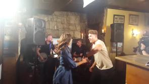 WATCH | Ballroom dancer Curtis Pritchard whirls Maura Higgins around the dance floor of Ballymahon pub