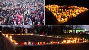 IN PICTURES: Thousands attend sombre vigil for Ashling Murphy in Tullamore Town Park