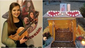 WATCH: Emotional rendition of 'A Woman's Heart' at Aughnacliffe as Longford remembers late Ashling Murphy #VigilForAshling