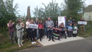 Longford Comhairle na nÓg unveil new H.O.P.E bench made from 5,000 recycled bottles