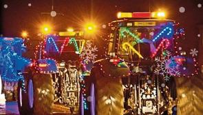 Streete Parish Park Fairy Light Tractor run part of Longford Christmas