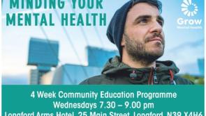 Community Mental Health Talks in the Longford Arms Hotel  in May 2023 - from 7.30pm  to 9pm