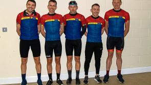 Longford cyclists Shane Quinn and David Casserly competing in the Rás Táilteann